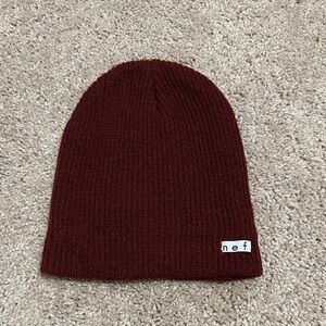 Neff Burgundy Knit Beanie